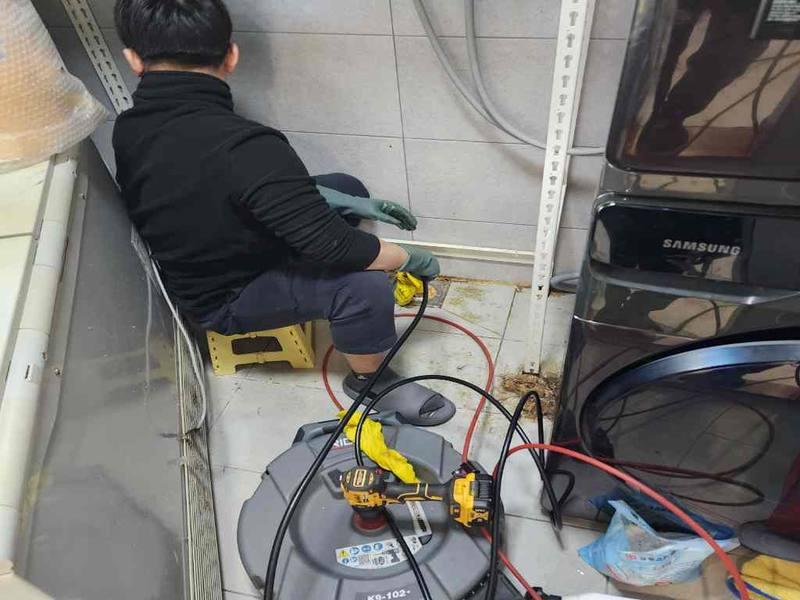 오산 싱크대막힘 작업사례 4